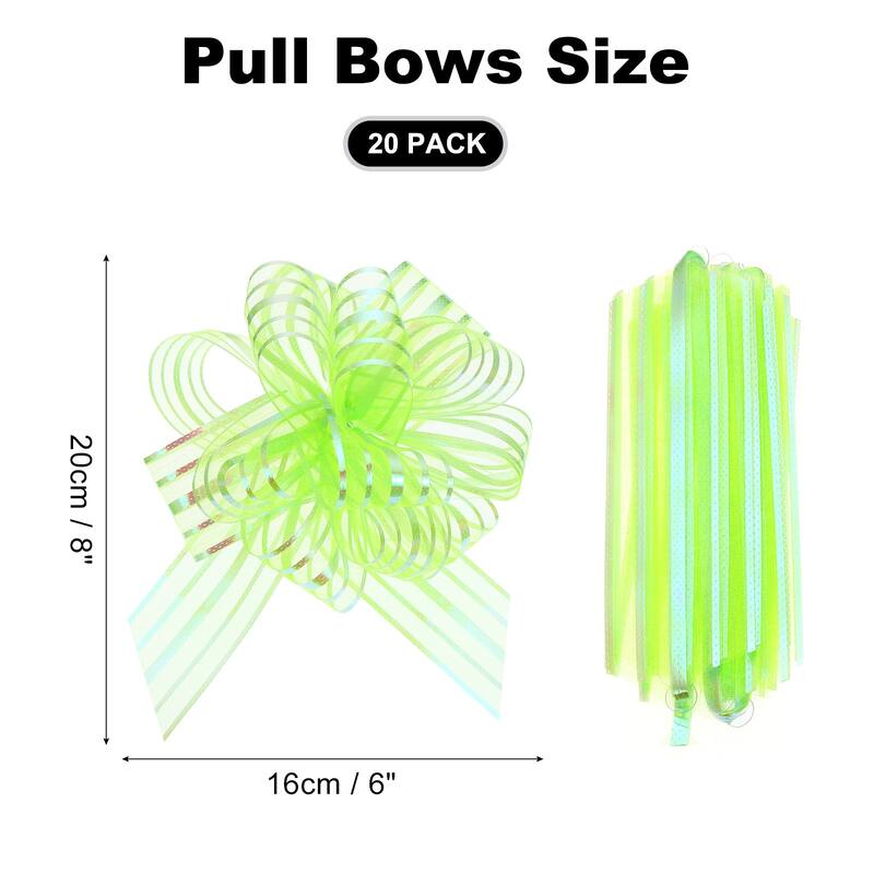 20pcs Pull Bows 6.3 Inch Wide Ribbon Gift Bows for Gift Wrapping