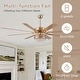 preview thumbnail 40 of 53, 52/62/72 Inch Crystal Fandelier Ceiling Fan with Lights and Remote, Reversible Motor