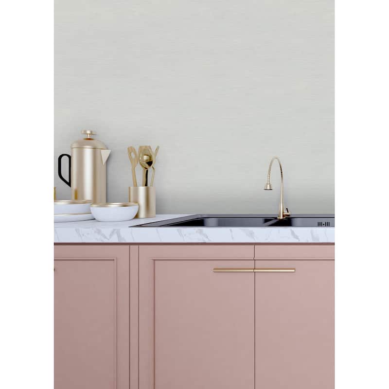 A-Street Prints Moroccan Light Grey Sisal Texture Wallpaper