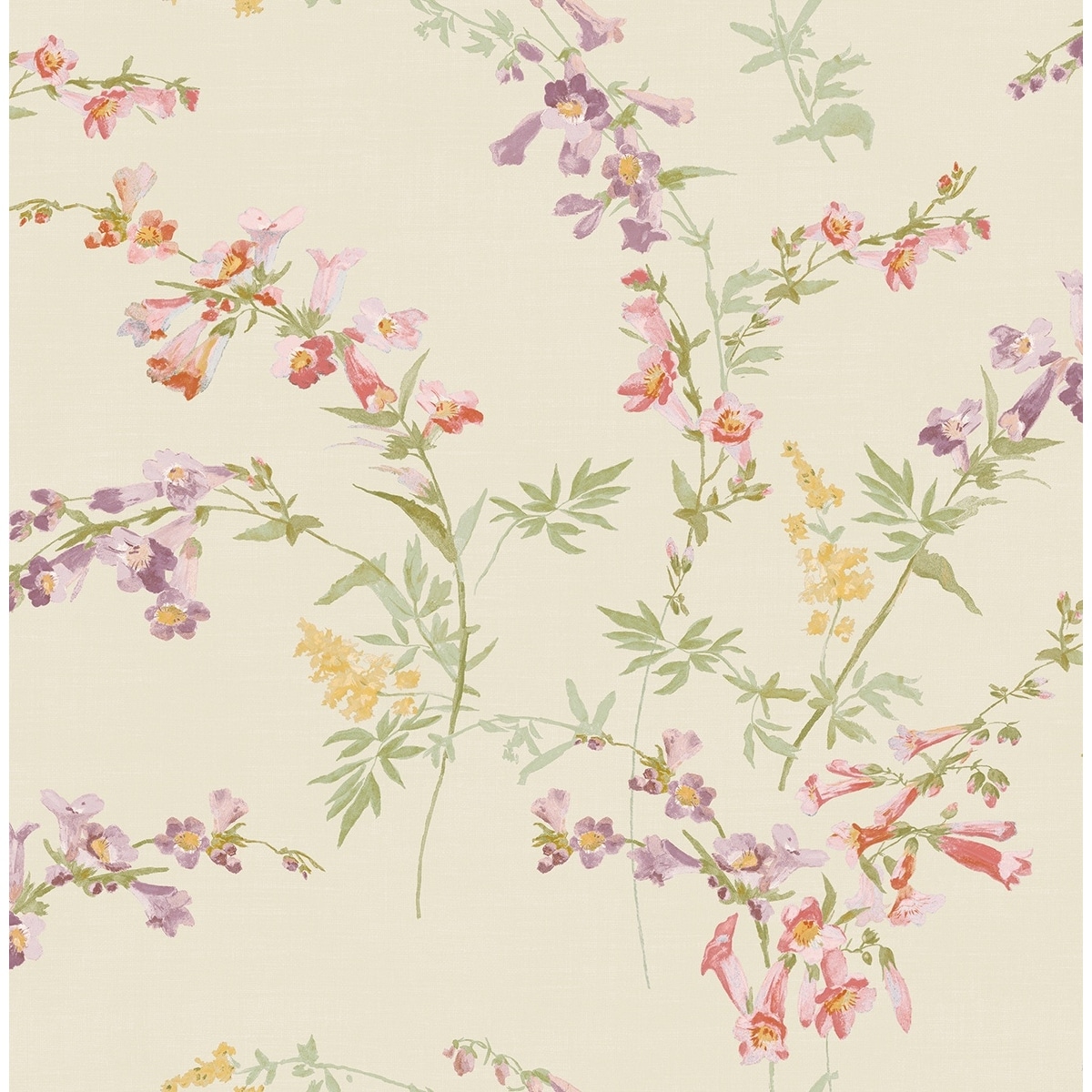 Seabrook Designs Derbyshire Wildflowers Unpasted Wallpaper