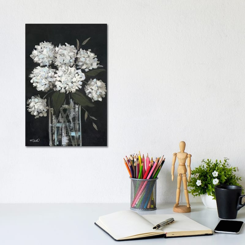 iCanvas "White Hydrangeas I" by Kate Sherrill Canvas Print - 12x8x0.75