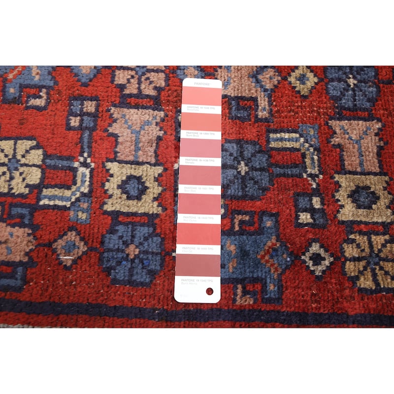 ECARPETGALLERY Hand-knotted Andelz Red Wool Rug - 2'11 x 10'2