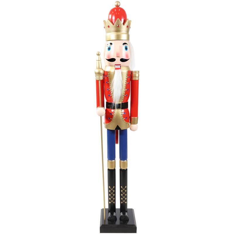 Arnold the Strong Indoor Christmas Nutcracker Statue - 48-Inch