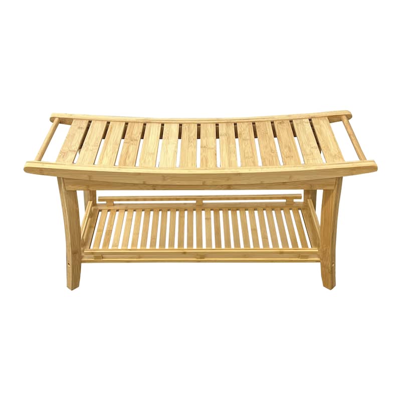 Solid Bamboo Premier 39" Spa Bench - Natural
