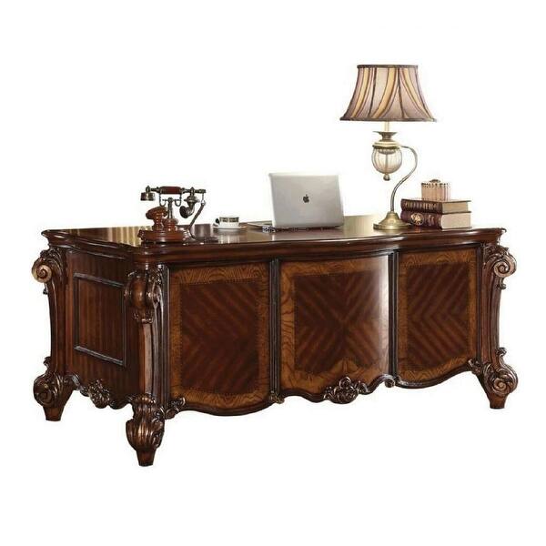 5 Drawers Executive Writing Desk in Cherry Finish Bed Bath & Beyond