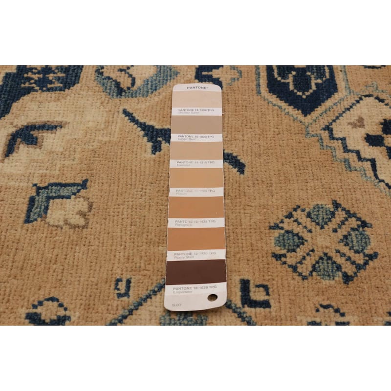 ECARPETGALLERY Hand-knotted Finest Ghazni Tan Wool Rug - 6'0 x 8'7
