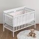 preview thumbnail 2 of 4, Sweet Jojo Designs + BreathableBaby Breathable Mesh Crib Liner Pad Blush Pink White Floral Leaf Girl Boho Bohemian Watercolor