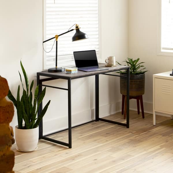 slide 2 of 19, Home Office Folding Computer Desk - Laptop Desk Rustic