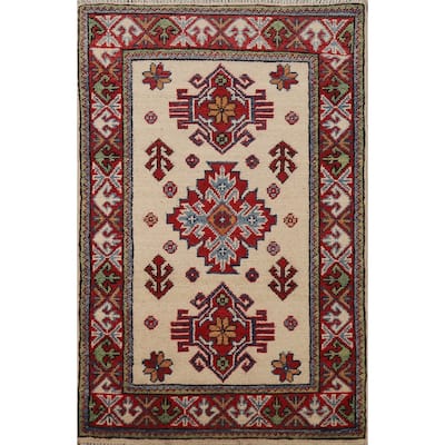 Traditional Kazak Oriental Foyer Rug Handmade Wool Carpet - 2'0"x 3'0"