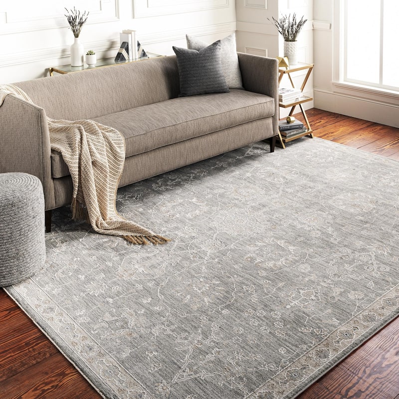 Livabliss Avant Garde Updated Traditional Medallion Area Rug - Fog - 2' 7" x 3' 11"