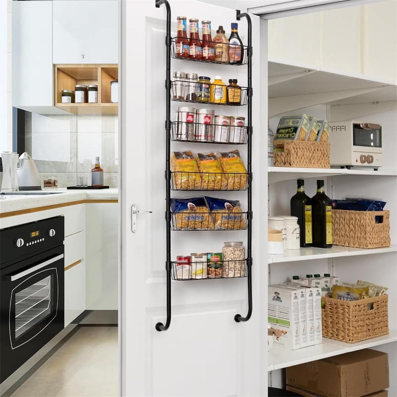 6 Tier Over the Door Pantry Organizer Metal
