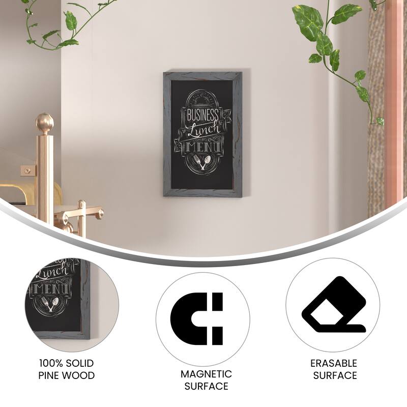 Set of 10 Wall Mounted Magnetic Chalkboards