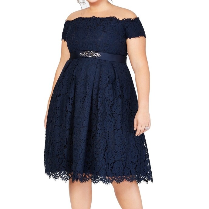 city chic navy blue dress