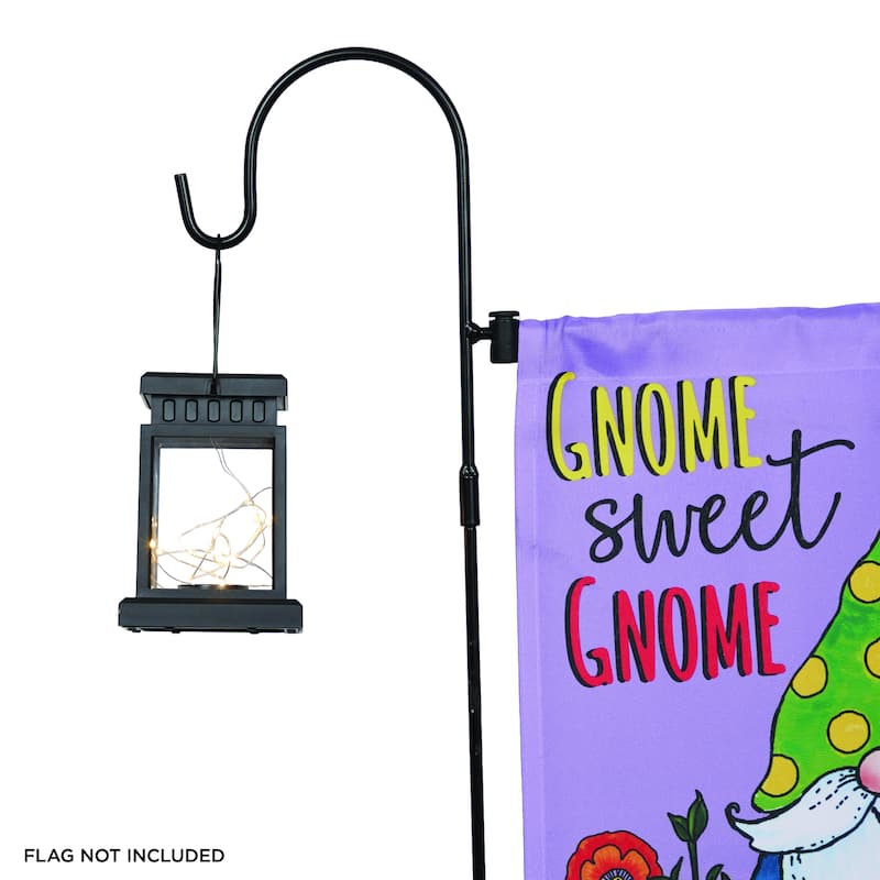Alpine Corporation Decorative Garden Flag Holder Stakes, Outdoor Metal Flagpole Stands Design for Patio & Garden Décor