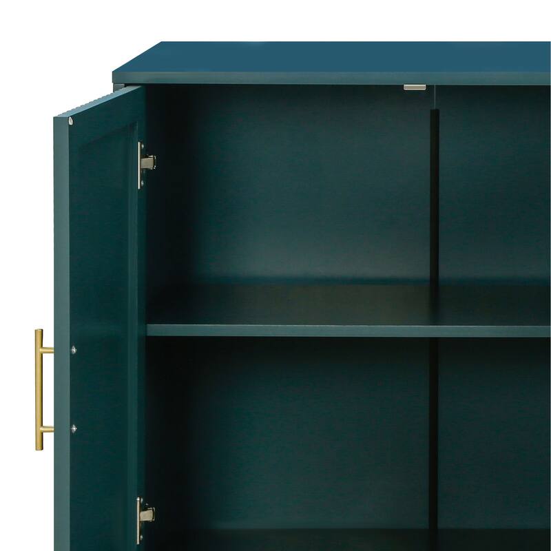 Modern Classic Storage Sideboard with Five Gold Metal Legs