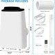 preview thumbnail 16 of 23, 14,000 BTU Portable AC, 3-in-1 Cooling/Fan/Dehumidifier, LED Panel, Remote, 750 Sq Ft