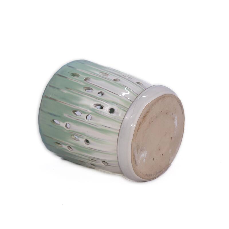 Ceramic Planters with Drainage Hole - Frost Proof Indoor Outdoor Flower Pots, 2pc
