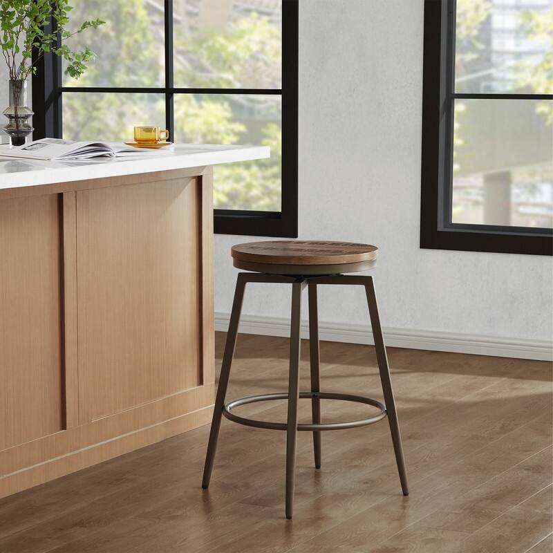 Austin Metal Base Swivel Counter Height Bar Stools Set