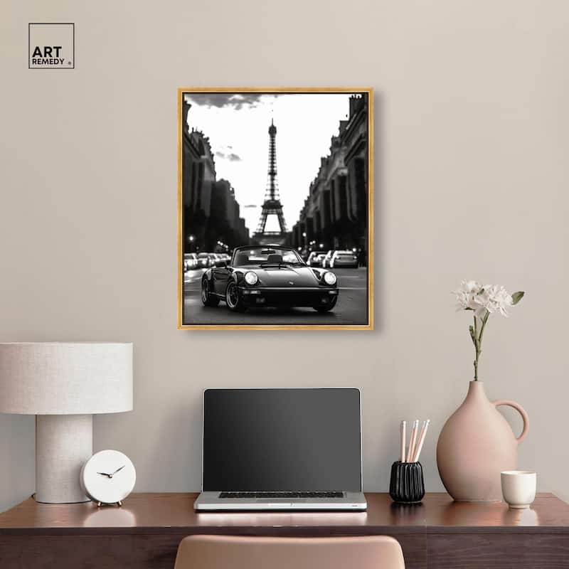Street Scene with Porsche Canvas by Art Remedy