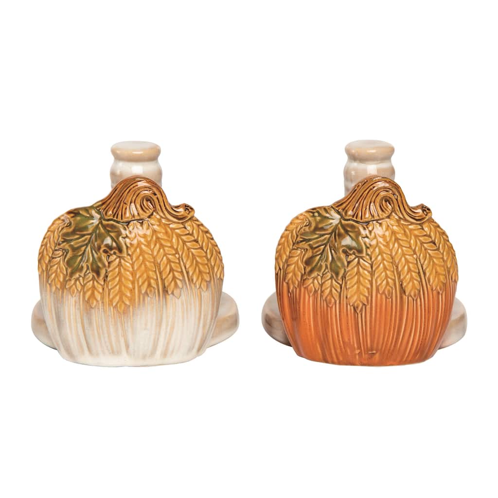 Transpac Ceramic Classic Harvest Pumpkin Paper Towel Set of 2 Fall/Harvest Home Decorations