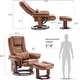 preview thumbnail 10 of 50, MCombo Set of 2 Swivel Recliner with Ottoman, Vibration Massage Lumbar Pillow
