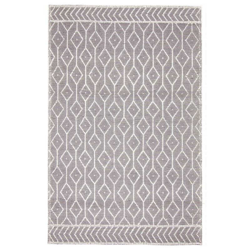 ECARPETGALLERY Braid weave Sienna Grey Wool Rug - 6'0 x 9'3 - Dark Grey - 6'0 x 9'3