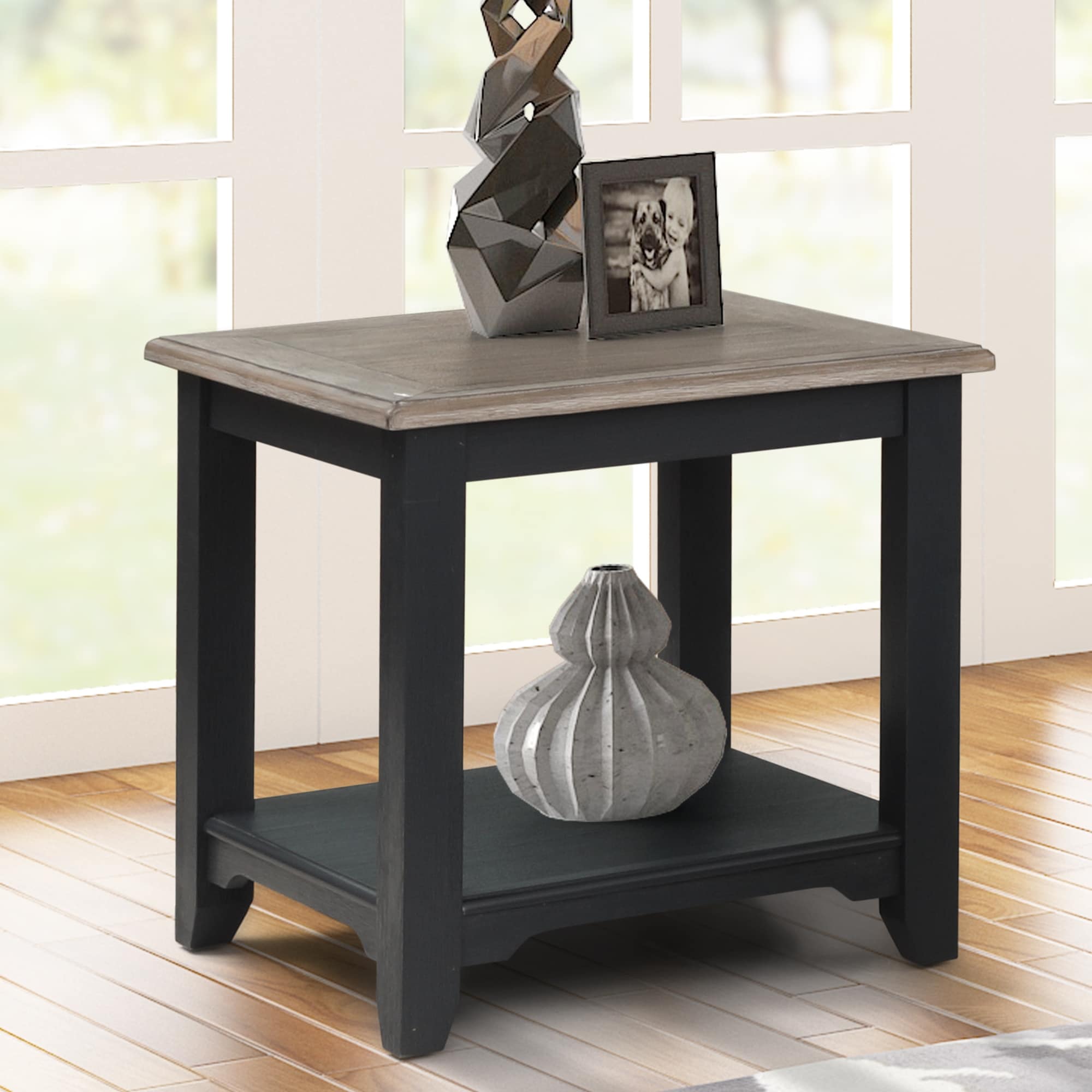 Washed gray end tables hot sale