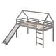 preview thumbnail 9 of 13, Stylish and Playful Design Wood Loft Bed with Slide, Ladder and Roof, Twin size