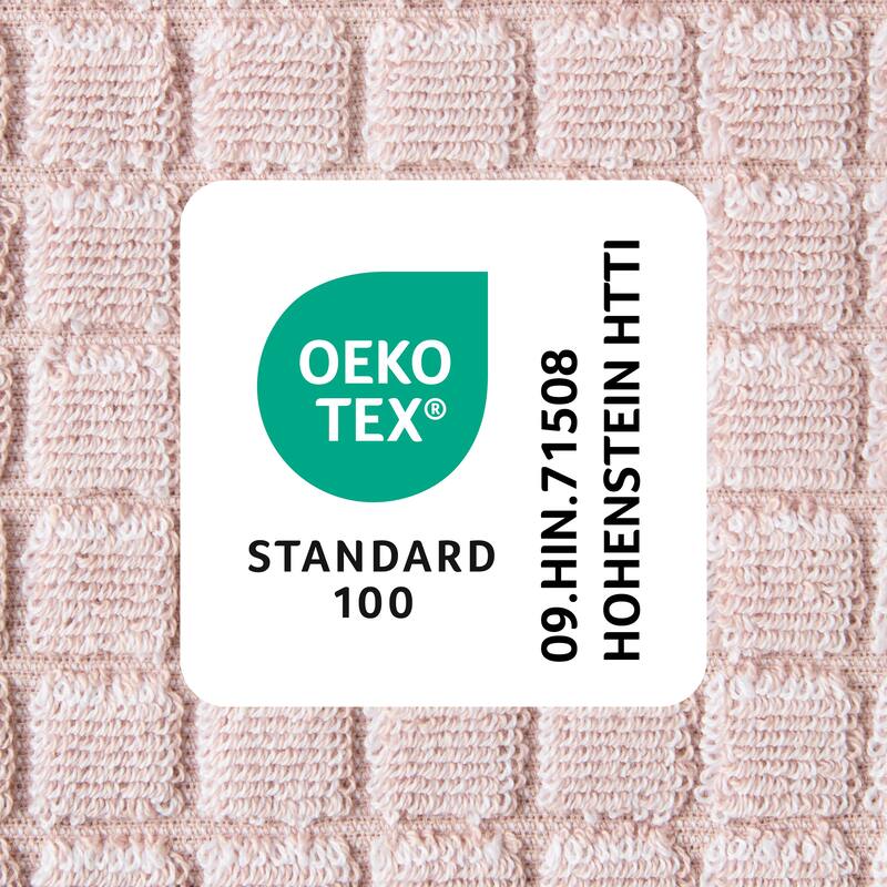 TOWN & COUNTRY EVERYDAY 6-Piece Textured Windowpane Set, 2 Bath, 2 Hand, 2 Wash, 100% Cotton