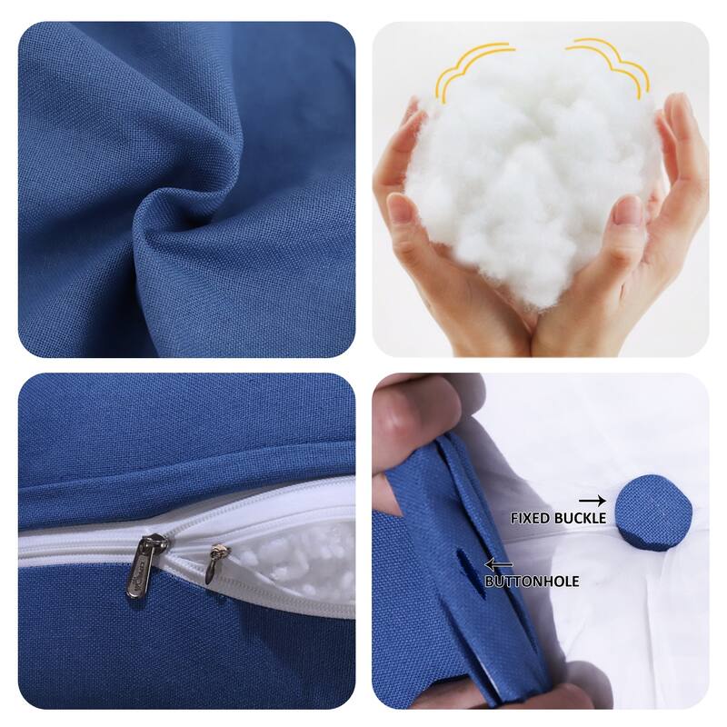 WOWMAX Bed Rest Reading Wedge Headboard Backrest Tufted Pillow