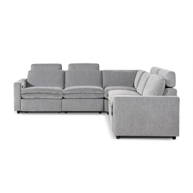 Camden 113" Performance Power Motion 5-Piece Modular Corner Sectional Sofa