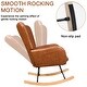 preview thumbnail 11 of 23, VECELO Rocking Chair Set of 2, Modern Upholstered Teddy Fabric Nursery Glider