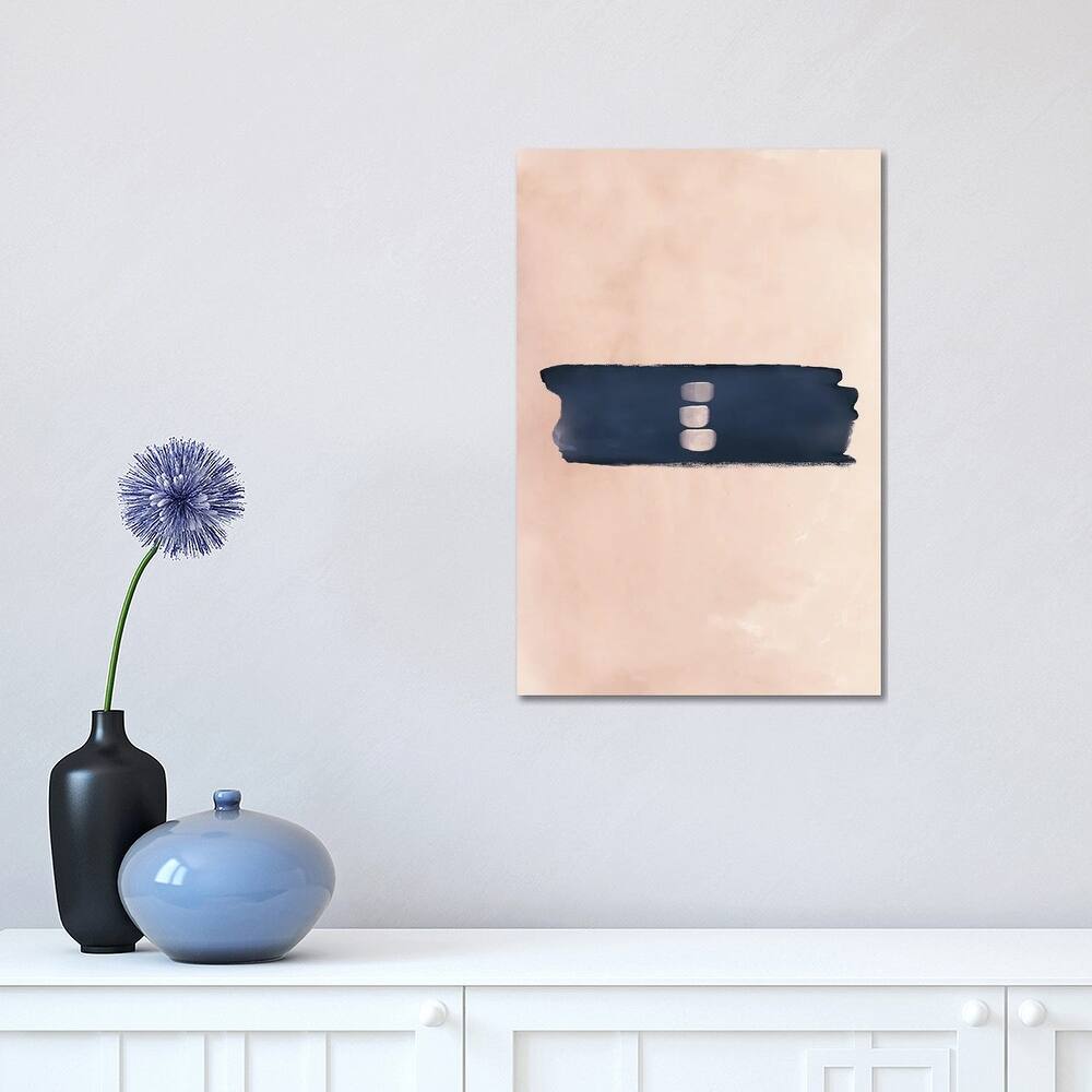 iCanvas "Abstract Study Blush & Navy Blue II" by Nordic Print Studio Canvas Print