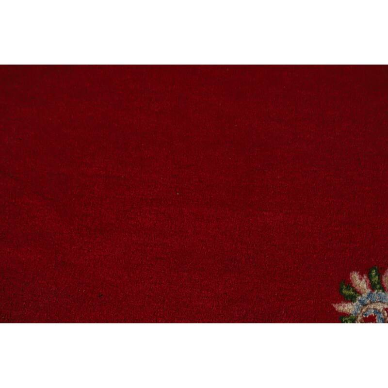 Hand Knotted Oriental 100% Wool Carpet Traditional Floral Red Kerman Area Rug - 17' 0'' X 12' 10''