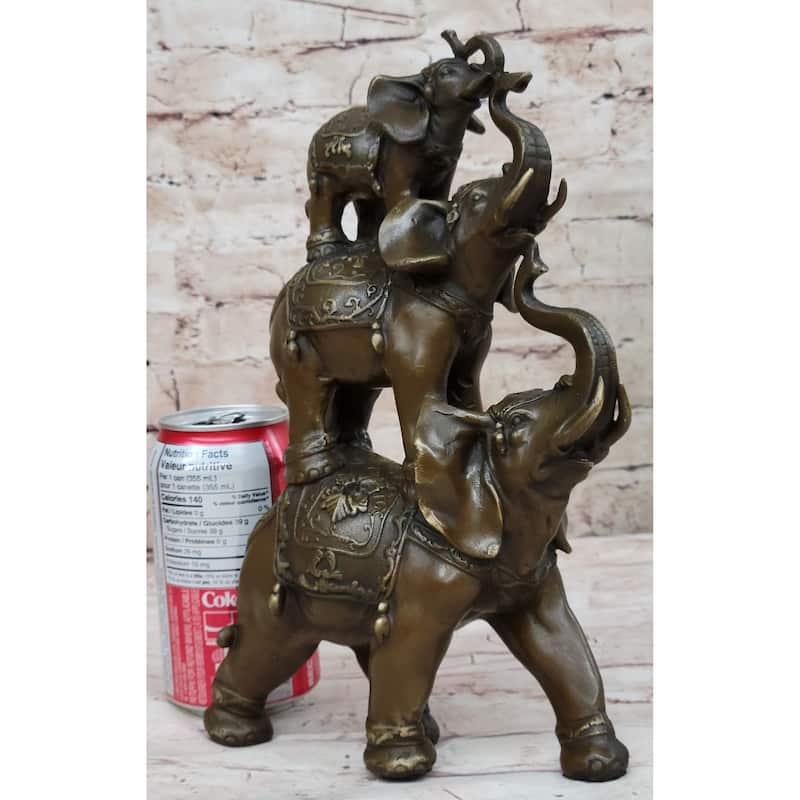Collectible Bronze Elephant Safari Statue Art Figure Figurine Animal Hot Cast