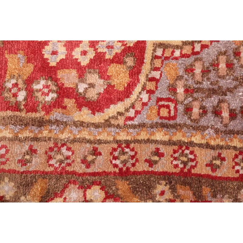 ECARPETGALLERY Hand-knotted Kashmir Cream Viscose Rug - 4'0 x 6'7