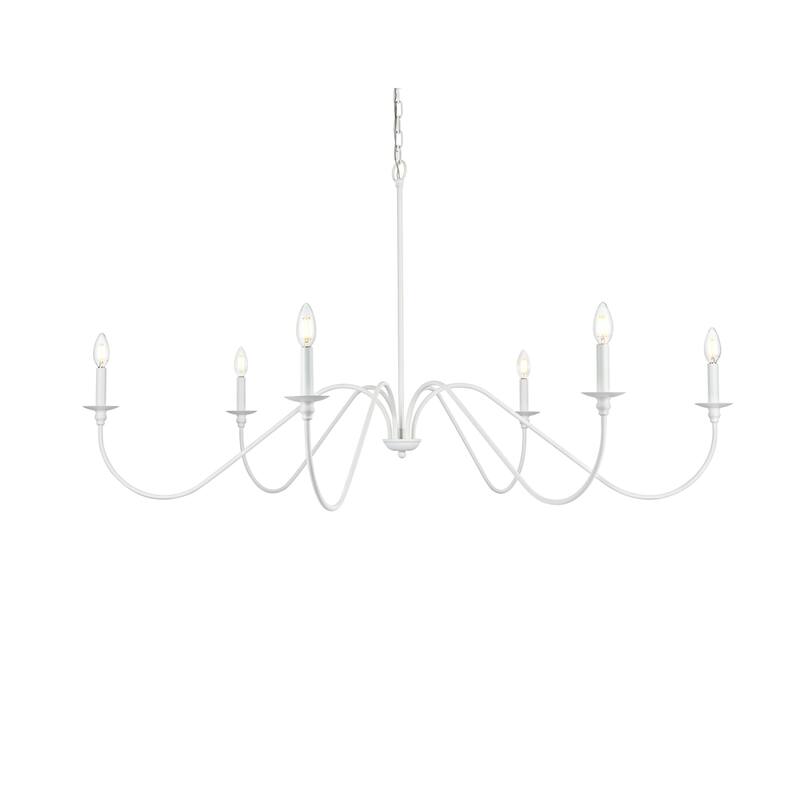 Elegant Lighting LD5056D54 Rohan 6 Light 54" Wide Taper Candle Style