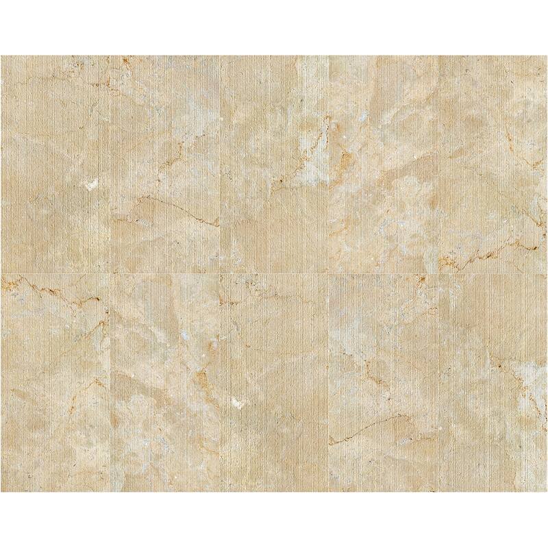 Roomfitters Natural Marble Tile, FS Textured 3D Fluted Stone for Wall, Genuine Marble, 4-Piece Box, Gold Yellow Beige