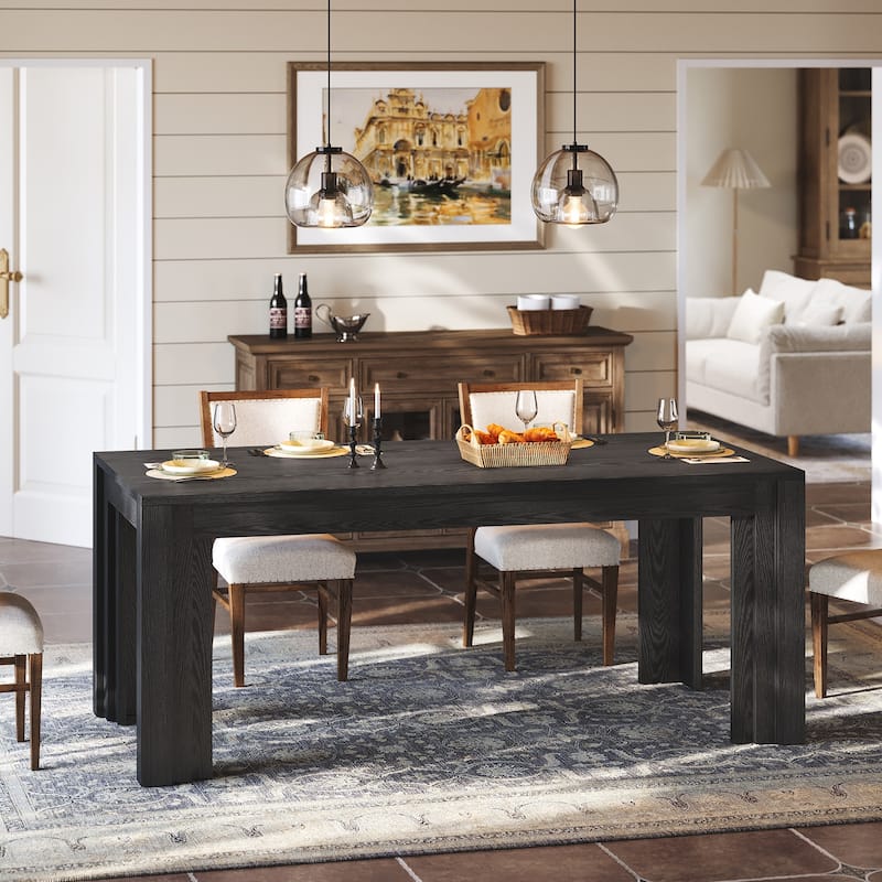 63-Inch Dining Table, Large Rectangular Kitchen Table, Dinner Table for Dining Room, Living Room, Kitchen