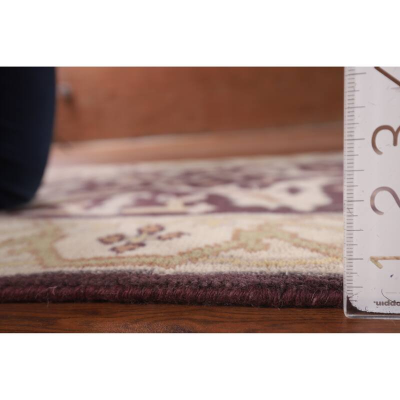 Oushak Indian Runner Rug Hand-Knotted Transitional Wool Carpet - 2'6" x 9'11"