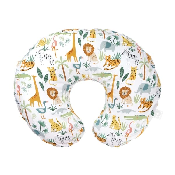 slide 2 of 18, Boppy Original Support Nursing Pillow Protective Liner Colorful Wildlife