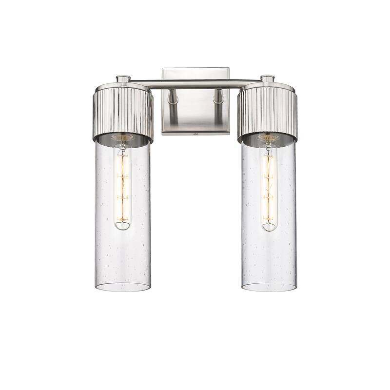 Innovations Lighting 428-2W-16-14 Bolivar Vanity Bolivar 2 Light 14" - Satin Nickel / Seedy