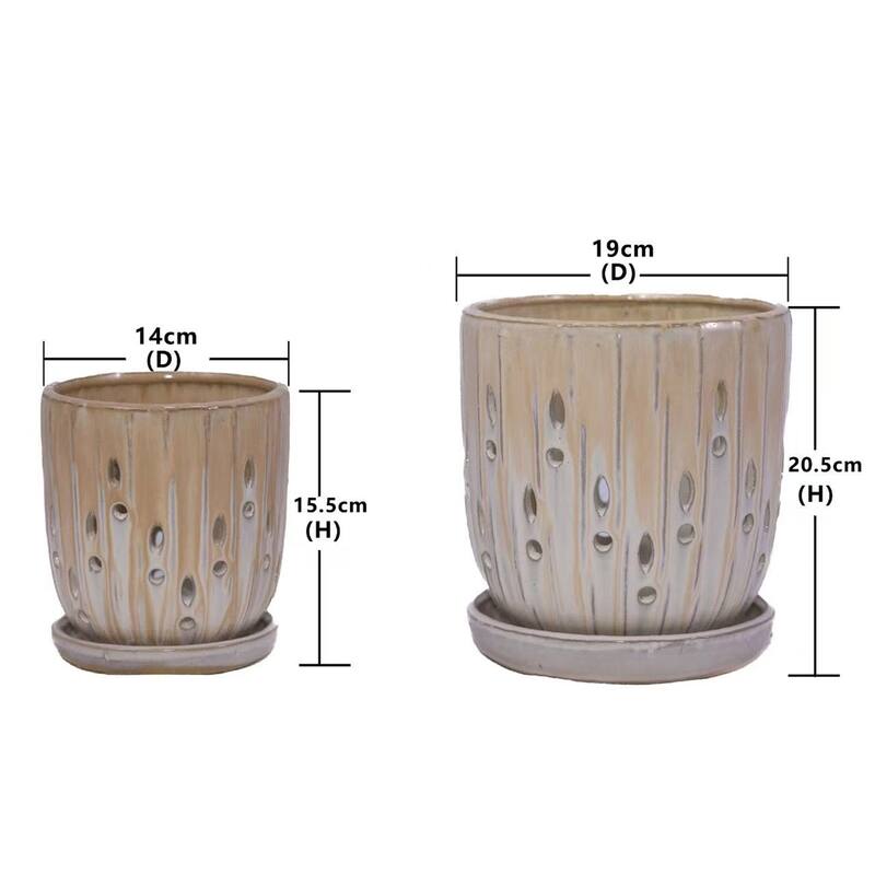 Modern Ceramic Flowerpot (Set of 2)
