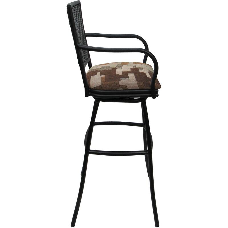 Set of 3 Outdoor Indoor Bar Stool Counter, Extra Tall - Erin with Arms