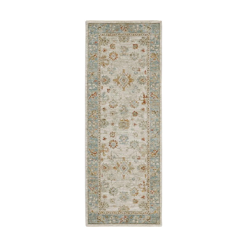 Karastan Iznik Ornamental Medallion Area Rug - 2' 7" x 7' 3" - Cream - Runner