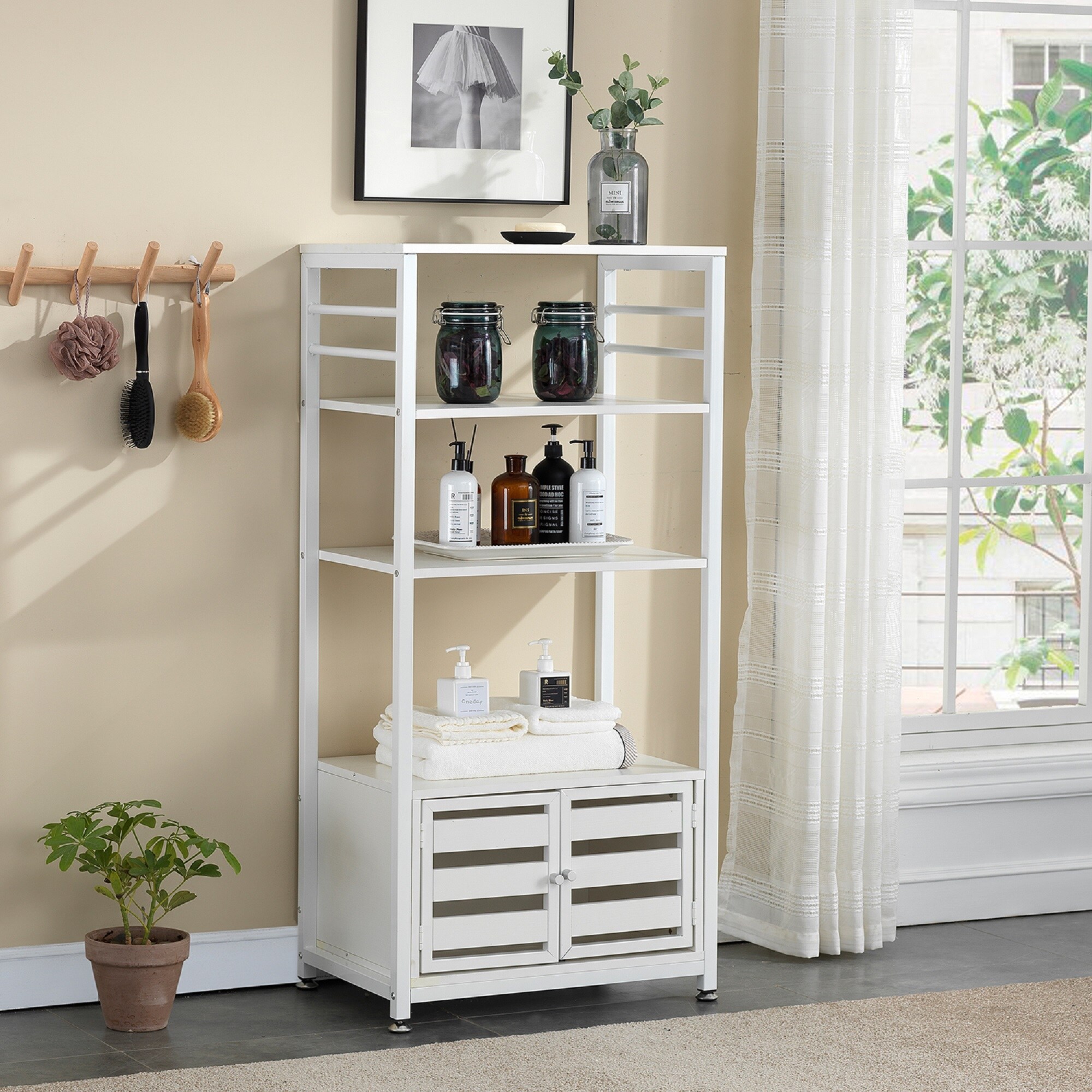 Shop Vecelo Kitchen Pantry Cabinet With Shelves 23 62 X15 75 X50 Overstock 32083604