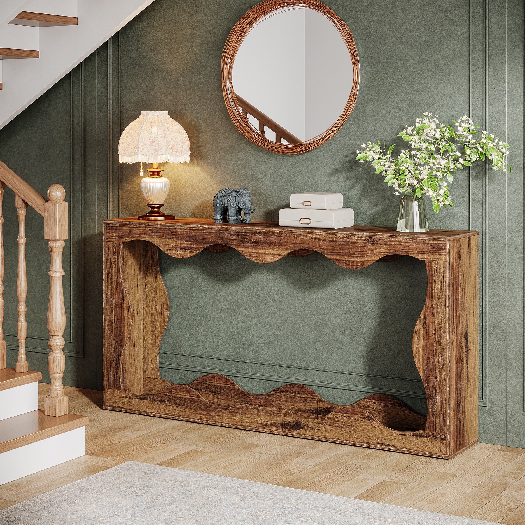 Entryway table brown discount