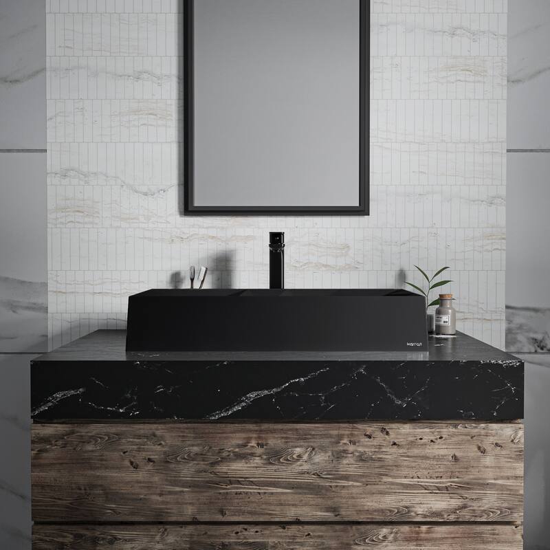 Karran Diamond Quartz 28 inch Bathroom Vessel Sink
