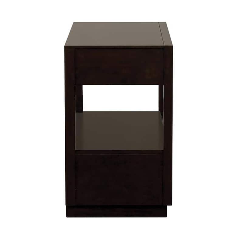 Smoked Peppercorn 2-drawer Nightstand，Suitable for bedrooms,living rooms,apartments