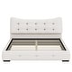 preview thumbnail 5 of 7, Modern Queen Size PU Upholstered Platform Bed with Ergonomic Wingback Headboard, No Box Spring Needed, Cream